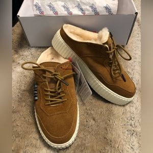 Genuine Shearling Lined Slip-On Sneaker - NWT